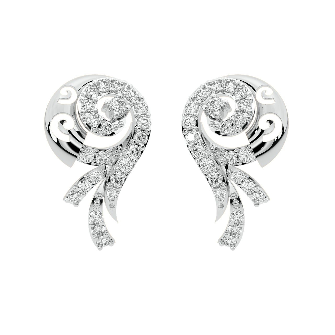 Felix Round Diamond Stud Earrings